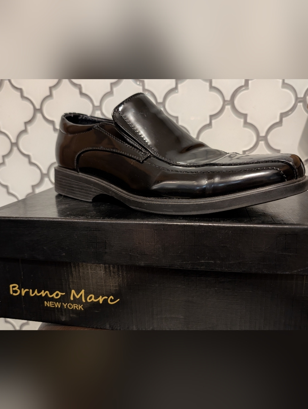 Marc New York Men's Black Slip-On Loafers